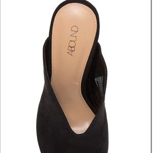 ABOUND Open Toe Black Heels